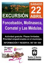 CARTEL EXCURSIÓN A FONCEBADÓN, MOLINASECA, CORNATEL Y LAS MÉDULAS